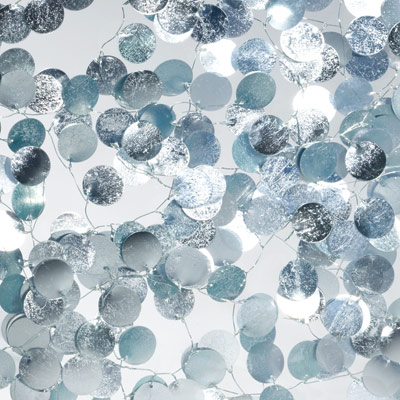 sequins silver poured