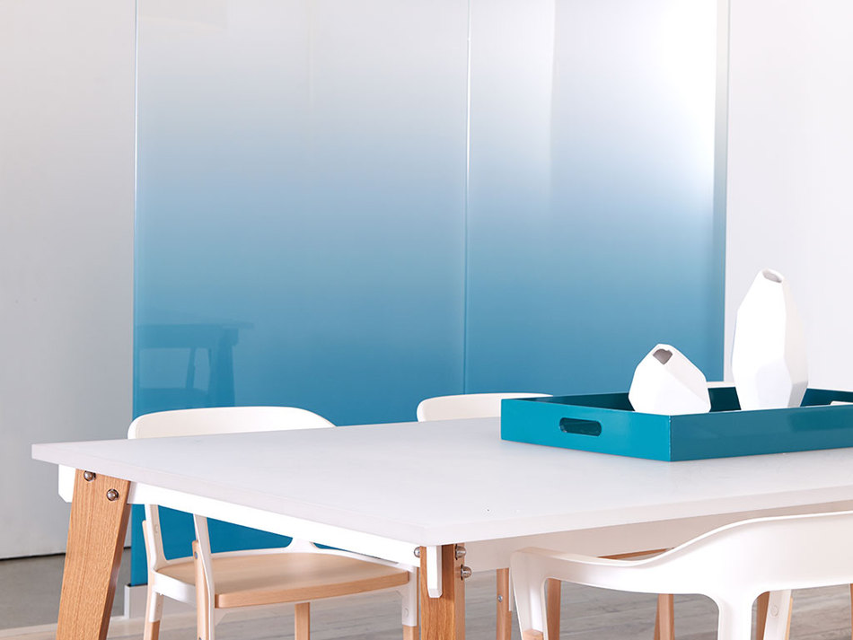 3D Heart Design Drinking Glasses Cup Mug, Blue Gradient